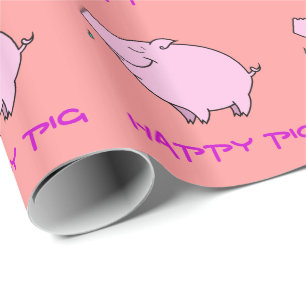 Presente Papel de quebra brilhante para porcos
