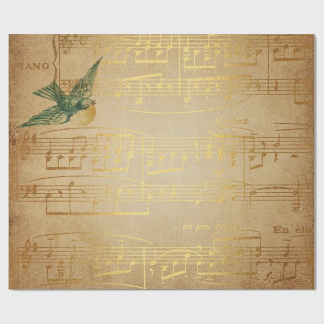 Presente Papel de quebra- cabeça de música de música de mús (Aberto)
