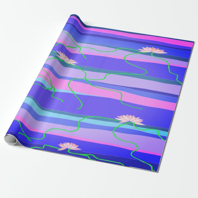 Presente Papel de quebra de lótus rosa (Desenrolado)