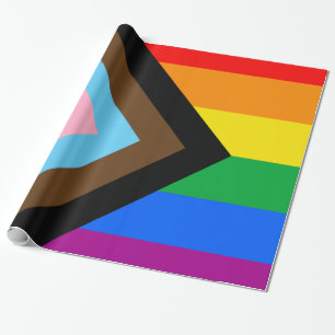 Presente Papel de quebra do orgulho de progresso LGBTQ+