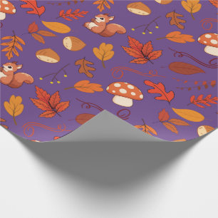Presente Papel de Quebra Invisível: Esquilo e Folhas