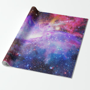 Presente Papel de Quebra Roxo da Galáxia Espacial