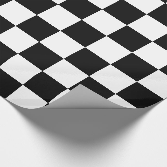 Presente Papel De Quebra Verificado Preto E Branco (Ponta)