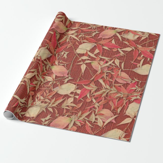 Presente Papel De Quebra Vermelha Crimson Deixa O Papel De  (Desenrolado)
