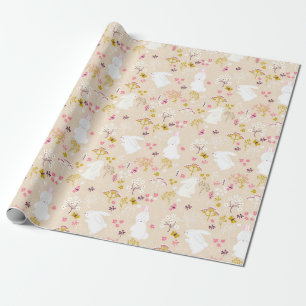 Presente Papel de Quebramento de Bunnies Bonitos