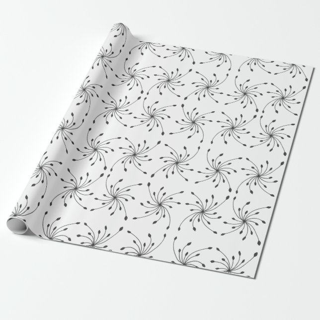 Presente Papel de Quebramento de Burst de Diamante Preto (Desenrolado)