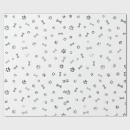 Presente Papel de regalo con patas de perro