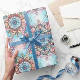 Presente Papel de Regalo Copos de Nieve