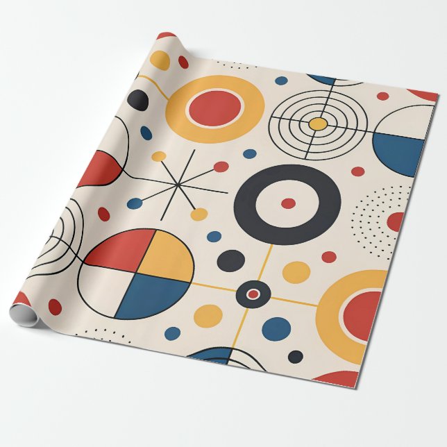 Presente Papel de regalo diseño geométrico (Desenrolado)