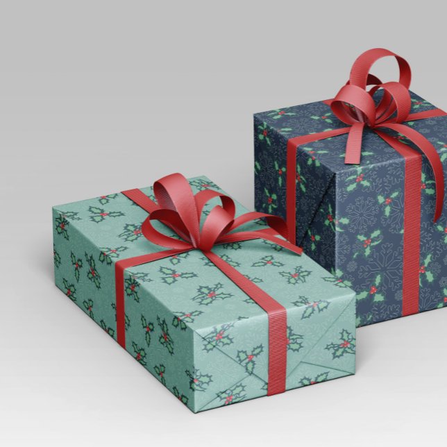 Presente Papel de regalo navidad color turquesa (Criador carregado)