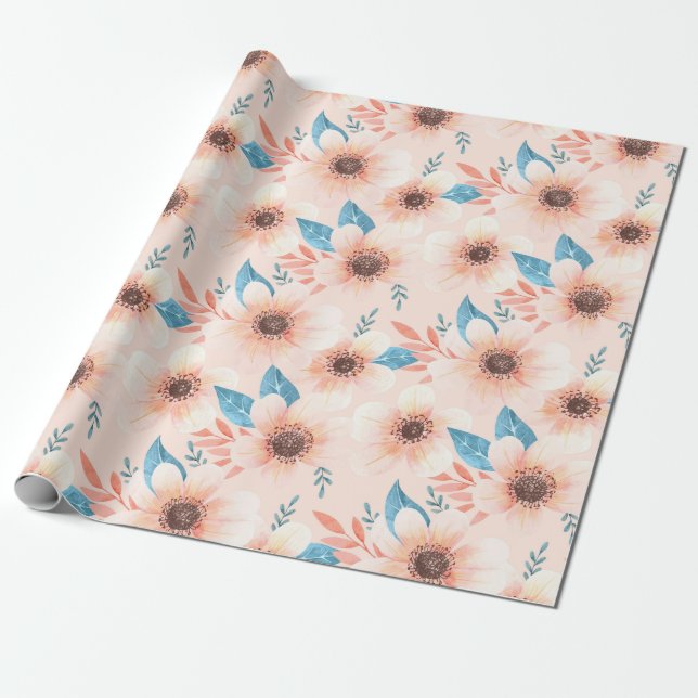 Presente Papel de revestimento de padrão floral (Desenrolado)