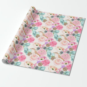 Presente Papel de revestimento de padrão floral