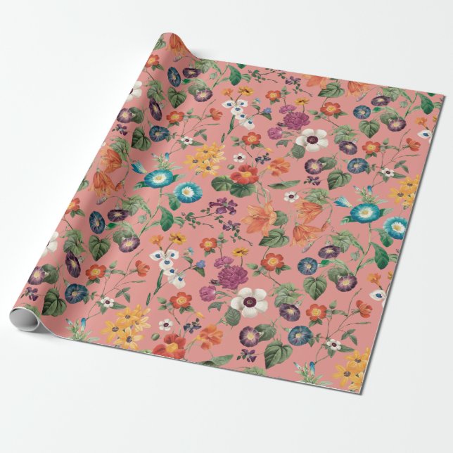 Presente Papel de revestimento de padrão floral (Desenrolado)