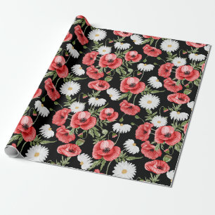 Presente Papel de revestimento de padrão floral