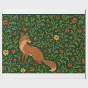 Presente Papel de Seda Morris Style Fox Forest Cottagecore