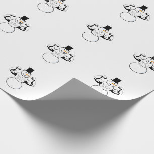 Presente Papel de Snowman Passa Papel de Moldagem de Natal