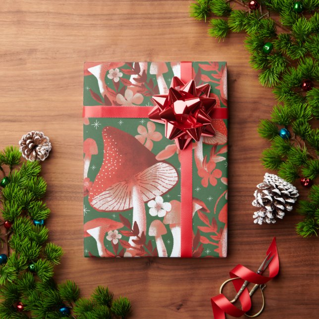 Presente Papel de Tecido Magnético, vermelho e verde (Presente de Natal)