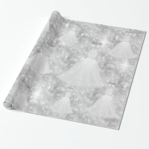 Presente Papel De Vestido De Silver Bokeh Lights