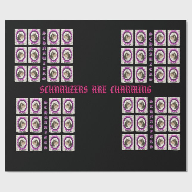 Presente Papel de Wrpping do Schnauzer (Aberto)