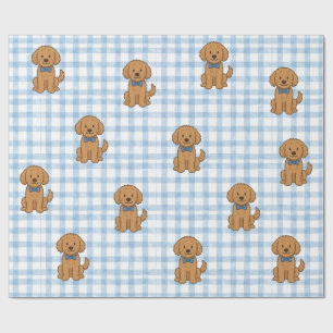 Presente Papel de Xadrez de Goldendoodle