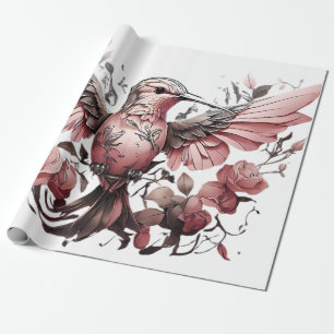 Presente Papel Decorativo De Molho De Hummingbird