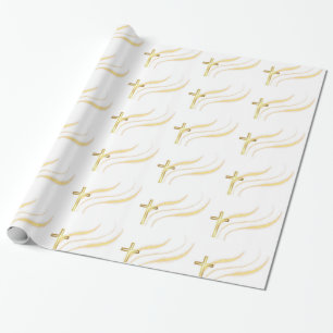 Presente Papel Dourado de enrolamento cruzada