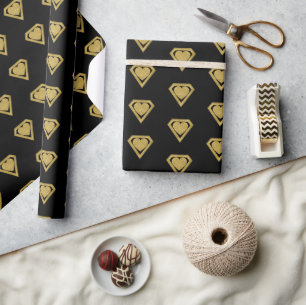 Presente Papel Dourado de escuta de Namorados de super-heró