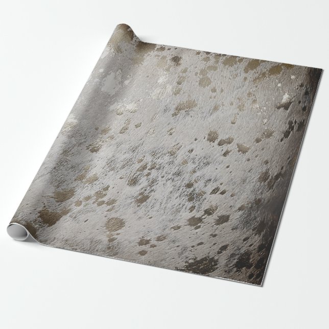 Presente Papel Dourado de invólucro metálico Impressão de d (Desenrolado)