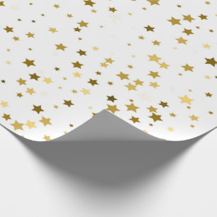 Presente Papel Dourado de moldagem de estrelas