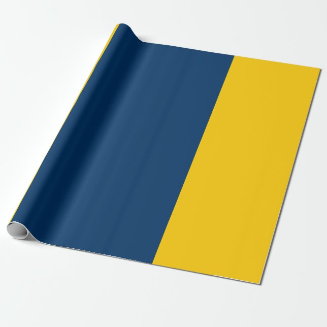 Presente Papel Dourado e Azul de Enrolamento Appalachian (Desenrolado)