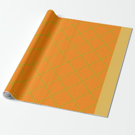 Presente Papel Dourado e cor de laranja