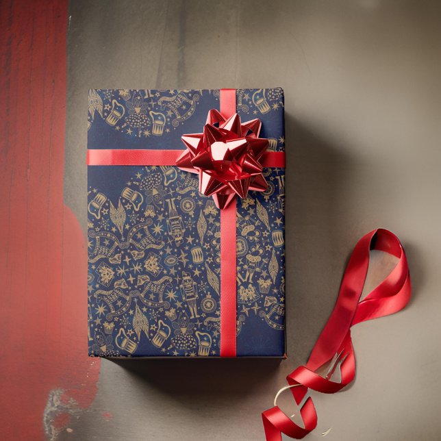 Presente Papel Dourado e Preto de Queimaduras de Queimadura (Criador carregado)