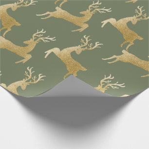 Presente Papel Dourado Elegante de moldagem de Natal