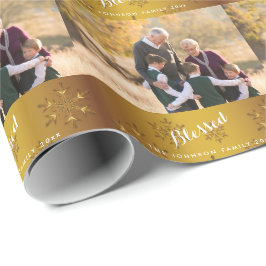 Presente Papel Dourado personalizado de moldagem de fotos