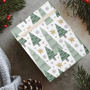 Presente Papel Elegante de Embalagem de Árvores de Natal