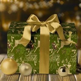 Presente Papel Elegante de Envolvimento para o Natal Feliz