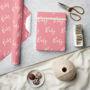 Presente Papel Elegante para enrolação de bebês, manuscrito