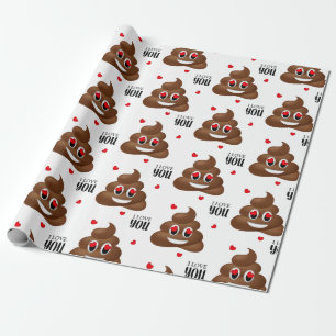 Presente Papel emoji Dia de os namorados de cocô de amor