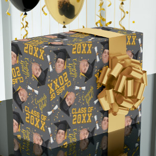 Presente Papel Envolvente Envolvido com Boné de formatura d