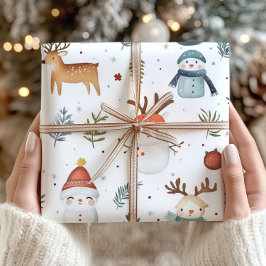 Presente Papel Escandinavo de Embalagem de Natal Nórdico