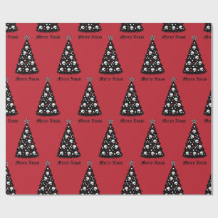Presente Papel Escuro de Encapsulamento de Árvore do Xmas