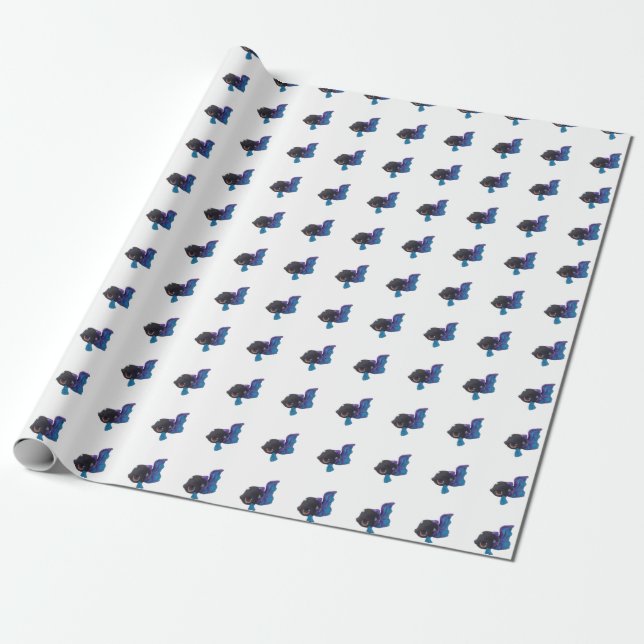 Presente Papel Escuro de Enxertamento de Ângora (Desenrolado)