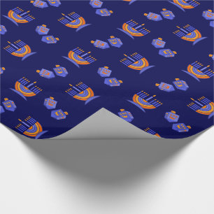 Presente Papel feliz de Hanukkah/papel de embrulho de