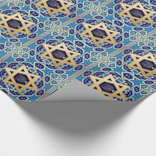 Presente Papel feliz de Hanukkah/papel de embrulho de