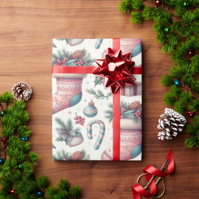 Presente Papel festivo e alegre de embalagem de Natal (Presente de Natal)