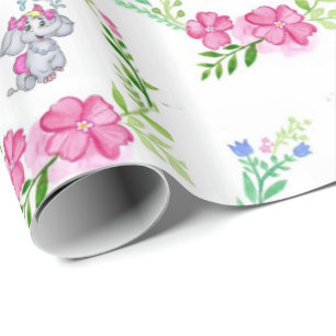 Presente Papel Floral de Enrolamento Brilhante
