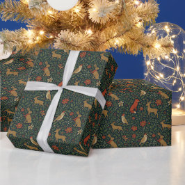 Presente Papel Floral de Natal Vitoriano