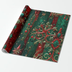 Presente Papel Gótico de Moldagem de Natal