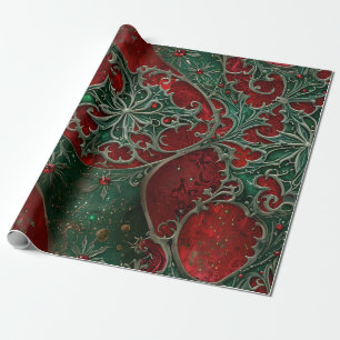 Presente Papel Gótico de Moldagem de Natal