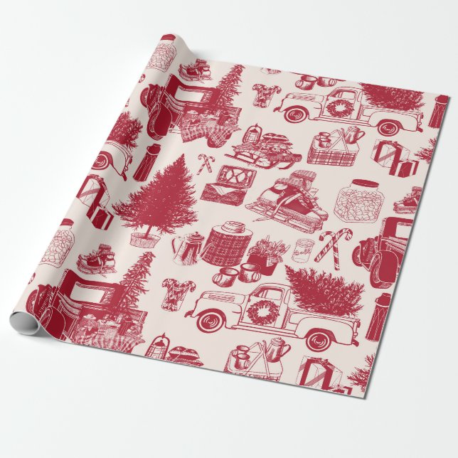 Presente Papel Holliday De Moldagem De Banho De Natal (Desenrolado)